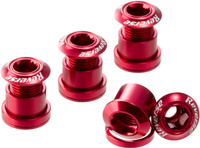 Śruby z kominami REVERSE Chainring Bolt Set - Red