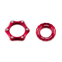 Adapter tarczy hamulcowej 6 śrub na Centerlock 15/20mm A2Z - Red