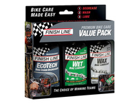 Zestaw FINISH LINE Premium Bike Care 3x120ml (odtłuszczacz, olej KryTech, olej Cross Country)